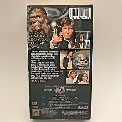 Star Wars VHS Lucas Films Fox Video 1997 Special Edition | eBay