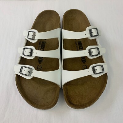 Birkenstock New w/o Box Florida White Birko Flor Regular Width