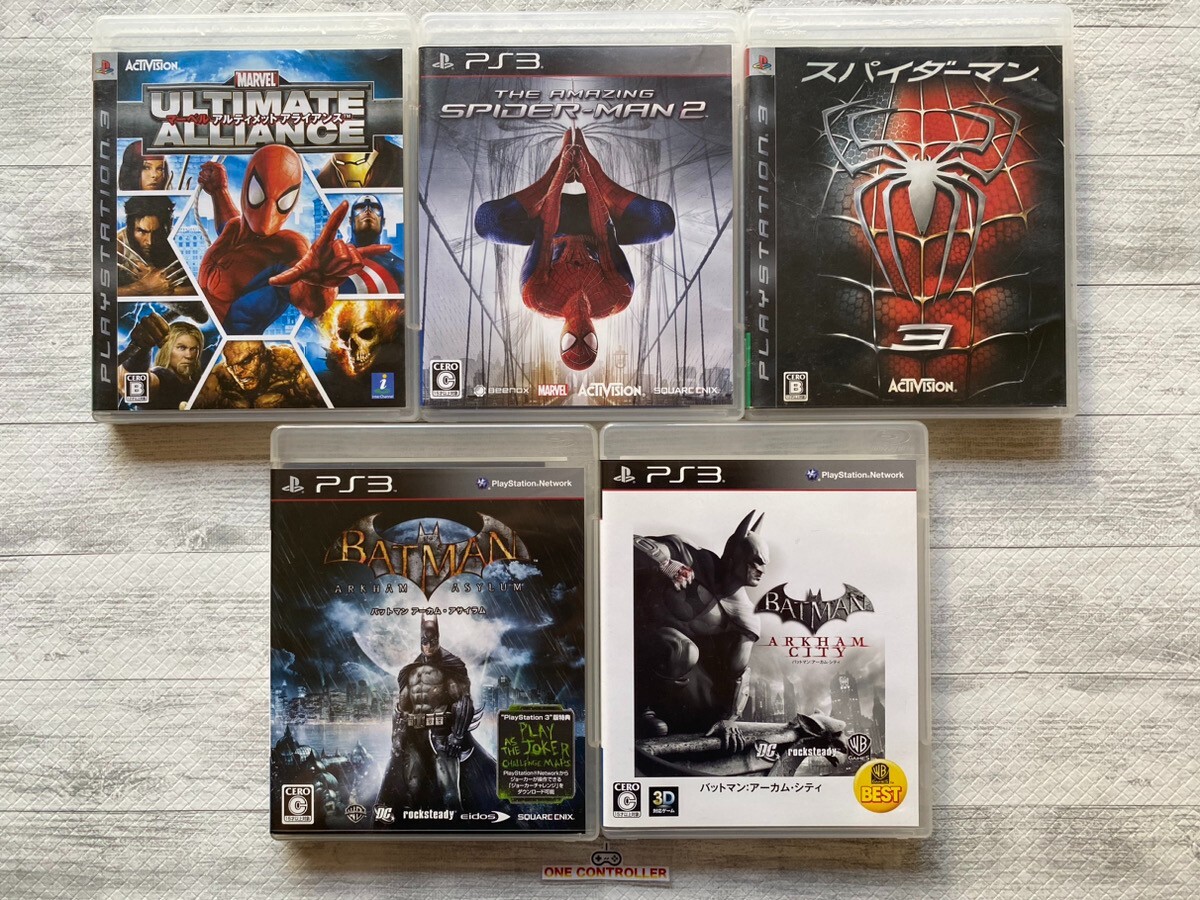 SONY PS3 Marvel Ultimate Alliance Spider-Man 2 3 & Batman set from