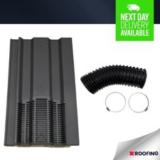 15 x 9 Profile Interlocking Roof Tile Vent GREY *Flexipipe Included*