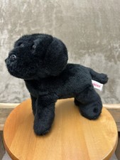 Miyoni by Aurora Black Lab Puppy Dog Plush Stuffed Toy 9 in stands four legs