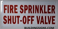 Sprinkler Valve Room Sign White, Reflective , Aluminium 6x12 --REF24-1027