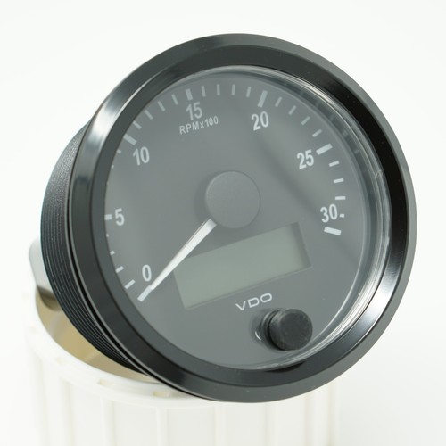 VDO Singleviu Tachometer 3 15/16in 3000 U/Min LCD Hour Meter Ebz - Picture 2 of 4