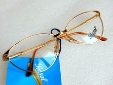 Vintage PERSOL EDA 58 16 GOLD TONE WOMEN'S EYEGLASSES FRAME made in Italy