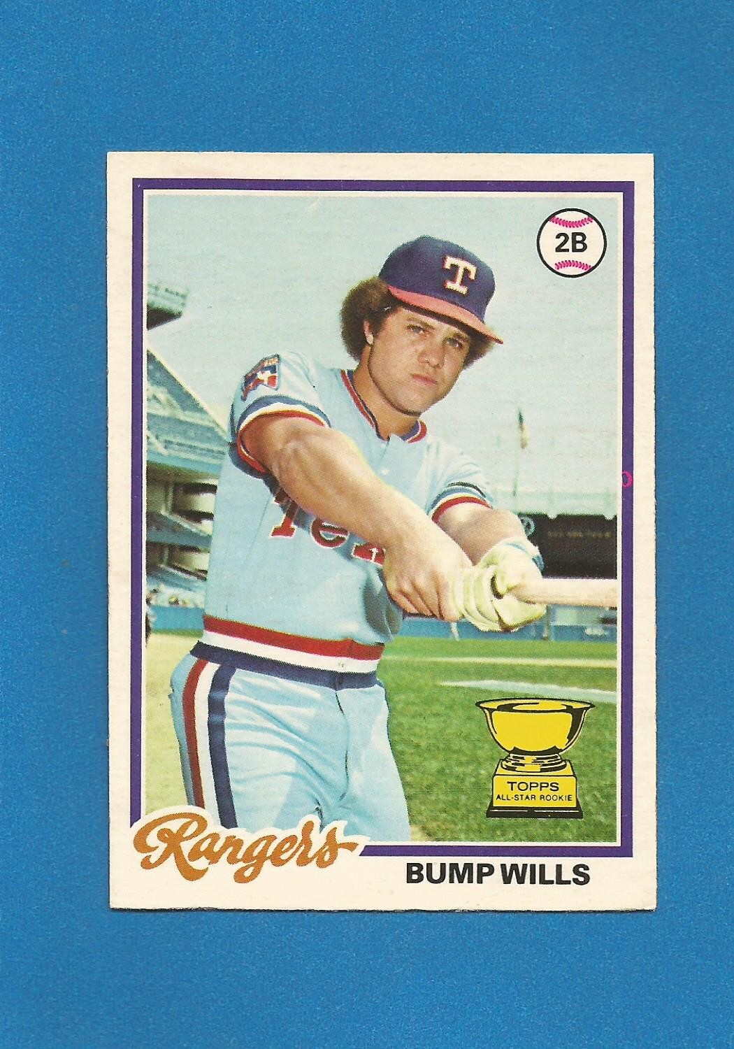 Bump Wills ASR 1978 O-PEE-CHEE OPC MLB Baseball #208 (NM) Texas Rangers