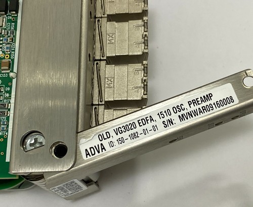 ADVA MOVAZ 150-1082-01-01 OLD VG3020 EDFA 1510 OCS PREAMP FIBER MODULE CARD - Picture 5 of 6