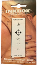 Inkbox Temporary Finger Tattoos Simple Design - Finger Pack - Factory Sealed
