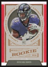 2019 Panini Chronicles #216 Justice Hill Legacy Update Rookies Red #/99 SN,RC
