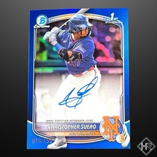 Christopher Suero Bowman Chrome 2025 Blue Refractor /150 Auto