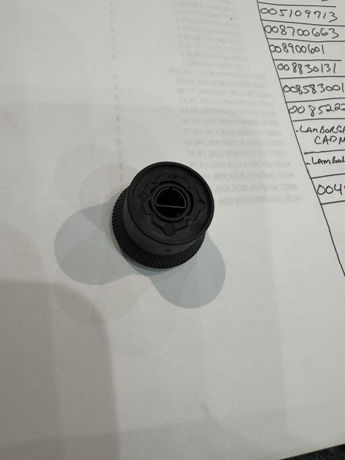 Lamborghini Countach Snow Knob OEM NLA NEW P/N 004520795
