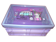 KUROMI PURPLE STORAGE BOX 12X6 TRINKETS JEWERLY KEEPSAKES BIN TOTE