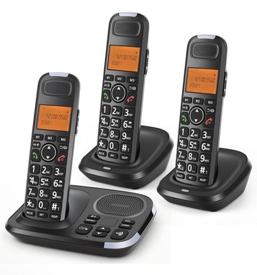 ORNIN D1015 DECT 6.0 Expandable Cordless Phone System (3 Handsets)