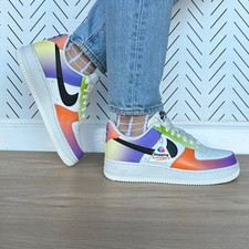 ⭐Nike Air Force 1 Low 07 Womens Shoes 7.5 Purple Orange Ombre Sneaker FD0801-100