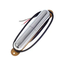 Chrome Lipstick Tube Single Coil Guitar Pickup Harness Prewired with Volume