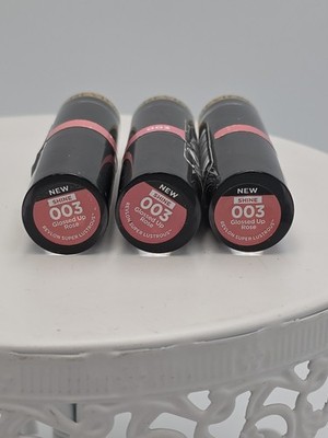 3 Revlon Super Lustrous Shine #003 Glossed Up Rose 0.11 OZ Each New and Sealed