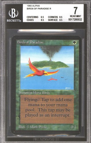 Magic MTG Alpha Birds of Paradise BGS 7 - 6.5 8.5 8.5 8.5 NEAR MINT NM O/C