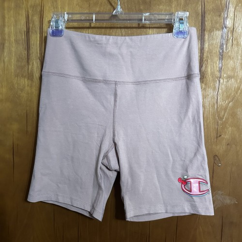 Champion, Womens Champion Biker Shorts Size M Pink With Logo Cherry, KNC Rhinestone