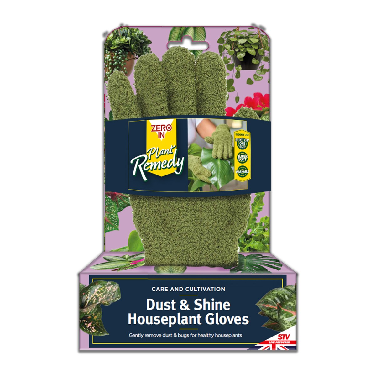Zero In Dust & Shine Houseplant Gloves