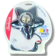 Sunbeam Star Shaped Light Base For Hand Painted Art Silicone Bulbs New Sealed 
