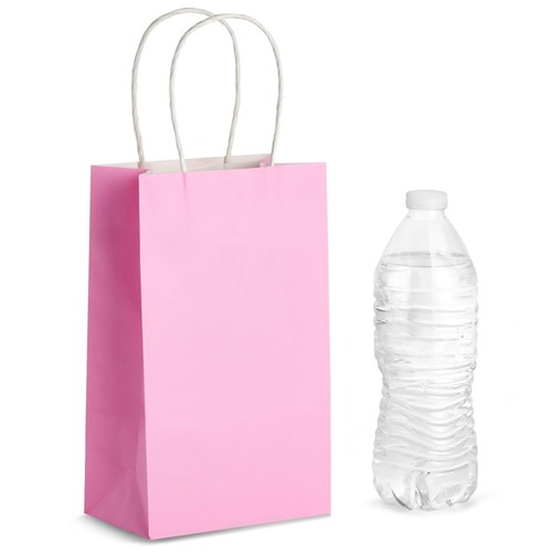 25-Pack Pink Gift Bags with Handles - Small Paper Treat Bags for Birthday, We... - 第 6/9 張圖片