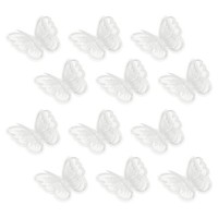 12 StüCk Schmetterlings-Spitzen-Applikationen 50Mm AufnäHpatches Weiß