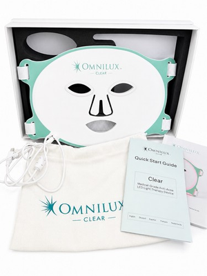 #ad Omnilux Clear LED Face Therapy Mask Anti Acne Device Open Box Tested Never Used $184.99