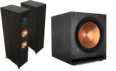 Klipsch SPL-150 plus 2 x Stück Klipsch RP-8000F II Ebony ++ Sonderangebot ++