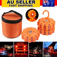 LED Road Flares 3 Pack Emergency Roadside Lights Magnetic Safety Flashing Kit AU