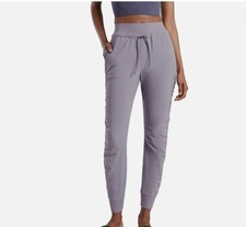 ATHLETA Attitude Pant Light Stretch Jogger Ruched Tempest Violet Size 2