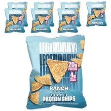 Popped Protein Chips, Ranch, 7 Bags, 1.2 oz (34 g) Each
