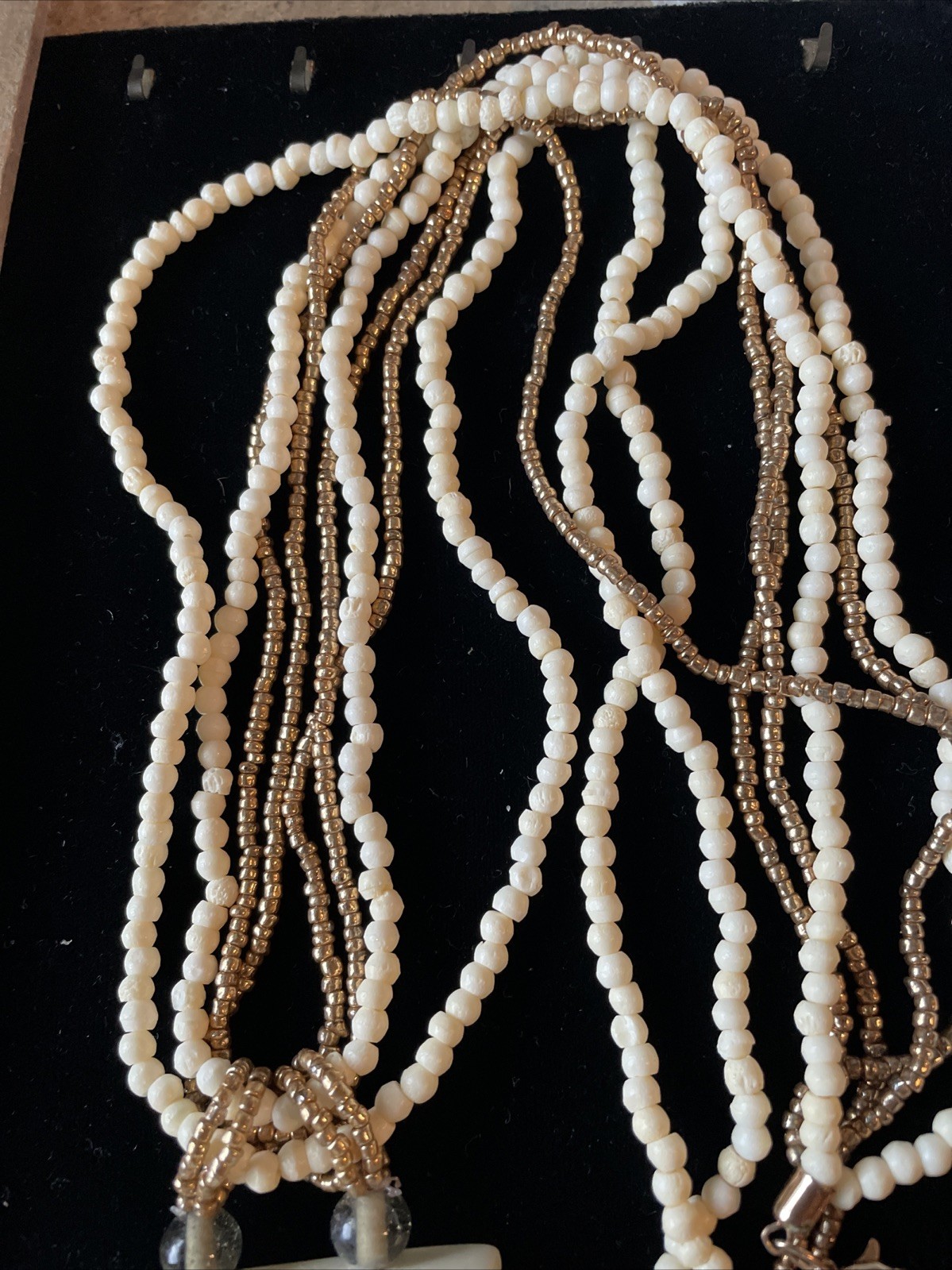 Shell Mosaic Statement Necklaces Abalone 6176 - image 7