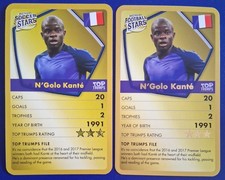 (2) DIFFERENT N'GOLO KANTE 2018 World Cup Soccer Cards w/ GOLD VERSION