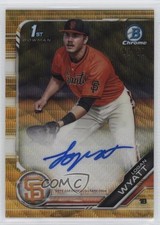 2019 Bowman Draft Chrome Pick Gold Wave Refractor 50/50 Logan Wyatt Auto 13c1