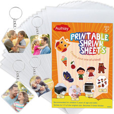 25Pcs White Printable Shrink Plastic Sheets, Shrink Films Papers