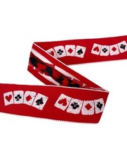 Passamaneria Carte Gioco Poker Nastro Gallone Bordo Greca Ricamato Alto Mm 30 20