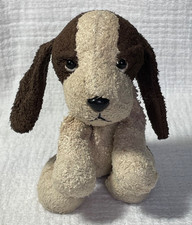 Russ Berrie Luv Pets - Puddles Brown Cream Dog - Chamois Beanie Plush 4.5"