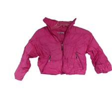 Kids Puffer Jacket Size 07y,Hot Pink Zip-Up Winter Coat Girls.