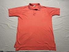 Vintage 80’s LL Bean Made In USA Single Stitch Salmon Polo Shirt SZ XL *Read*