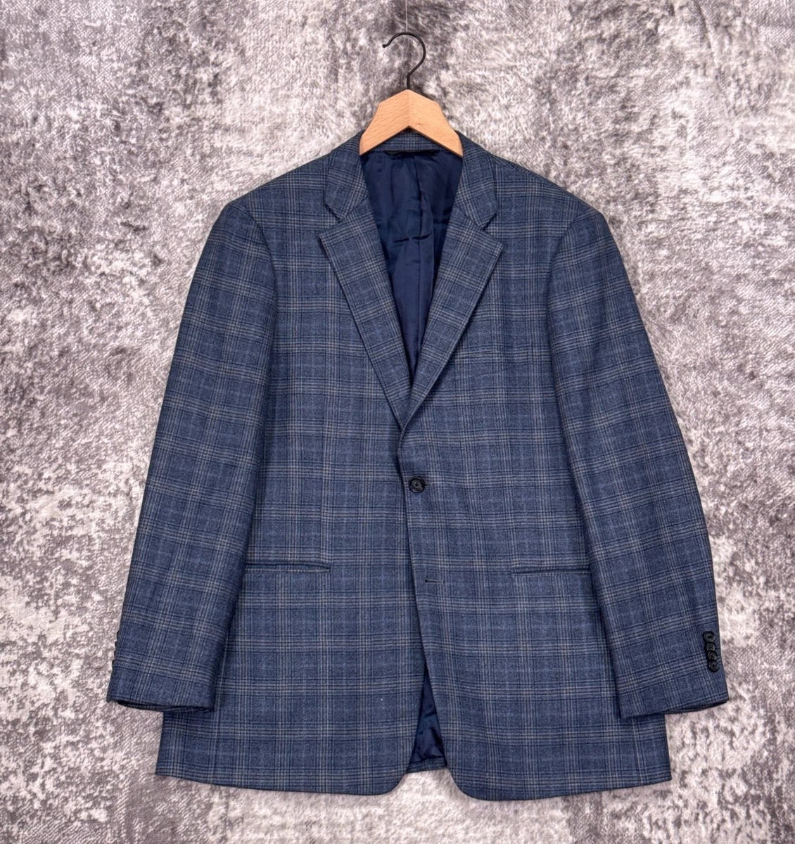 GEOFFREY BEENE Chemise Habillée Homme Bleu Carreaux (EU 34