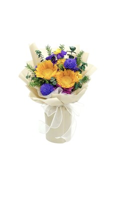 YBBYjun Flowers for Delivery, Preserved Flowers Bouquet with Gift Box, Sunflower
