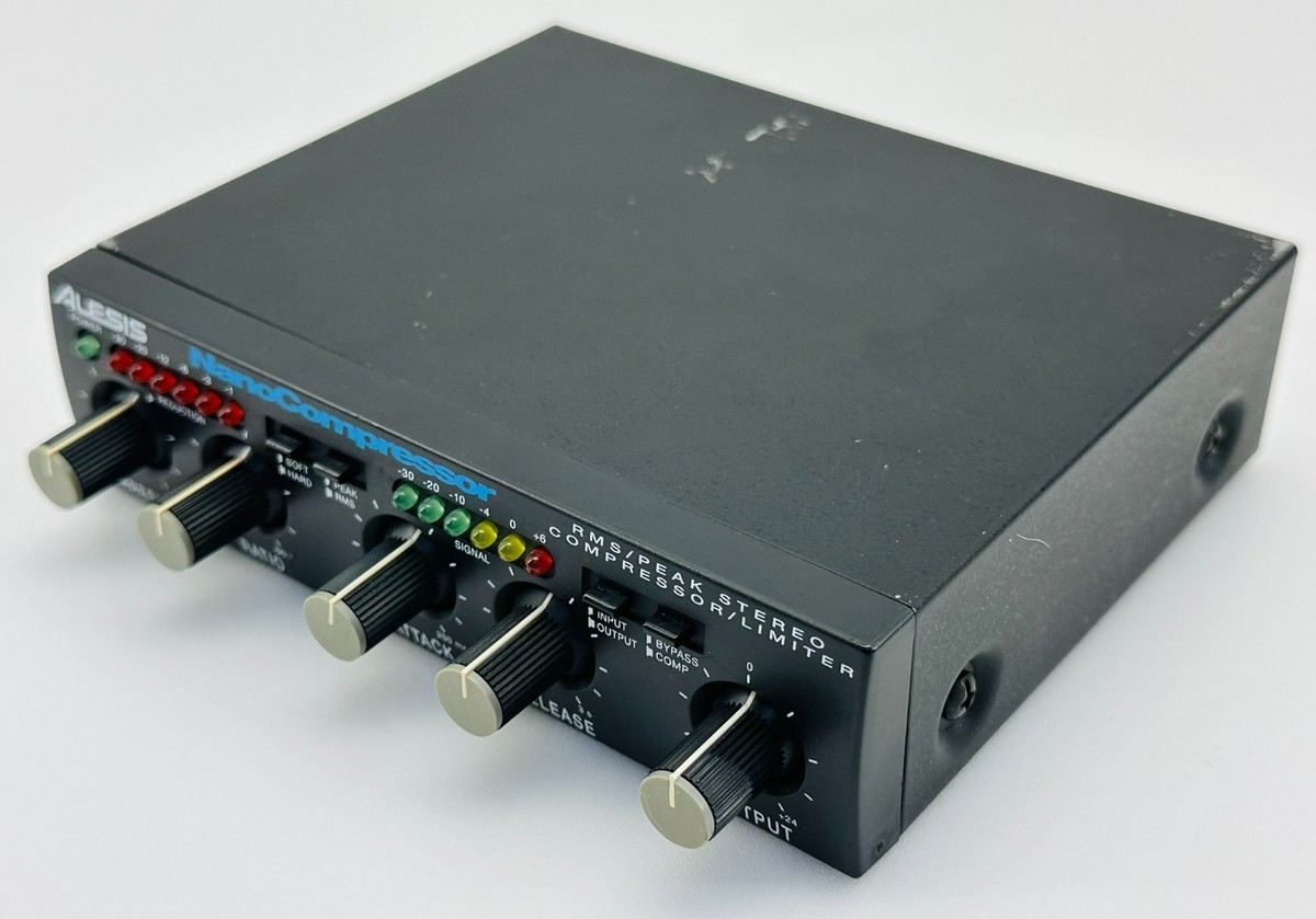 Alesis NanoCompressor RMS Peak Stereo Compressor Limiter *For