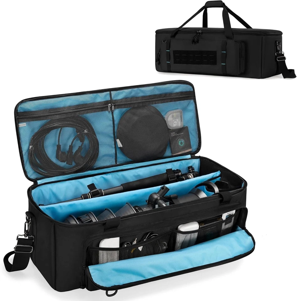 Tripod Travel Bag Camera Equipment Case with Pockets Secure Buckles Large - Image 3 of 4
