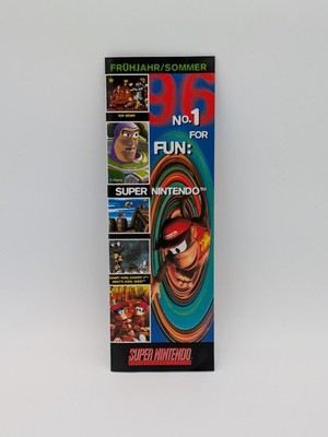 SNES Super Nintendo No. 1 For Fun (Frühjahr/Sommer 1996) Werbung Flyer Prospekt