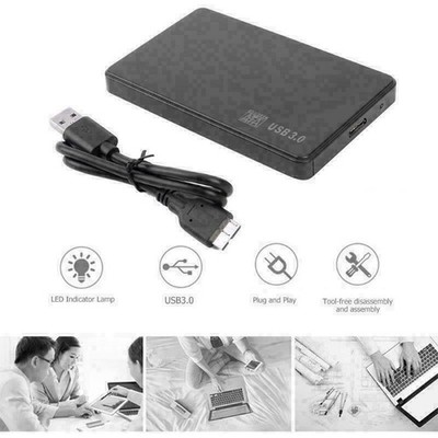 2.5in USB 3.0 SATA SSD HDD Hard Drive Disk Dock Enclosure Case Station Box