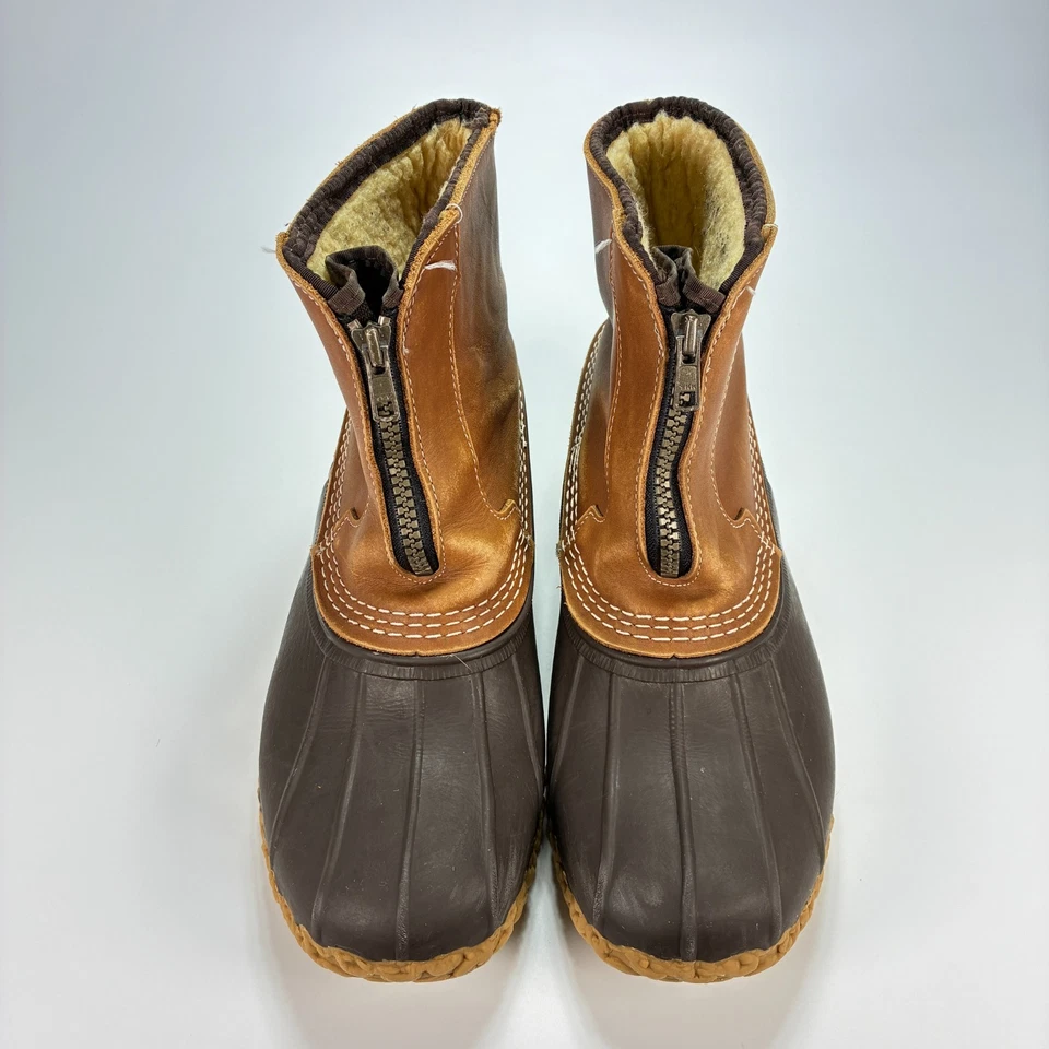 Bean Boots de L.L. Botas impermeables con cremallera de cuero marrón tostado Bean para hombre talla 9 Foto 3 de 4