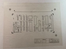 1985 Litton PCB Silkscreen Film Tech Art PWB INDEXER Industrial Drawing 16X23”