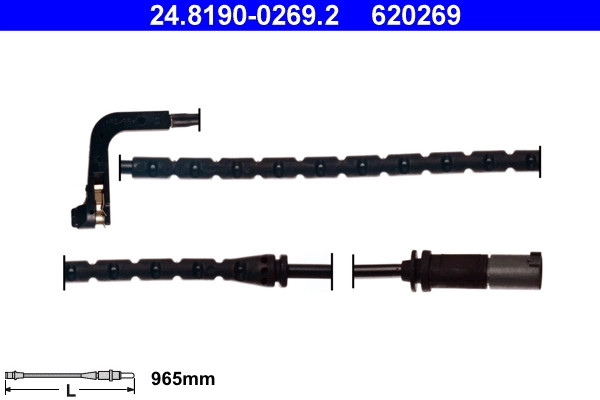 Témoin usure plaquette frein ATE 24.8190-0269.2 câble indicateur de rechange BMW