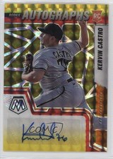 2022 Mosaic Choice Fusion Red & Yellow Prizm 82/88 Kervin Castro Auto 0s1o