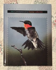1992 (USPS) Commemorative Stamp Collection - Vintage Harcover Stamp Book