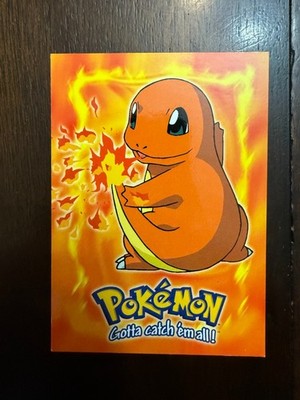 Charmander E4 of 12 1999 Topps Movie Evolution Black Logo Regular Pokémon LP